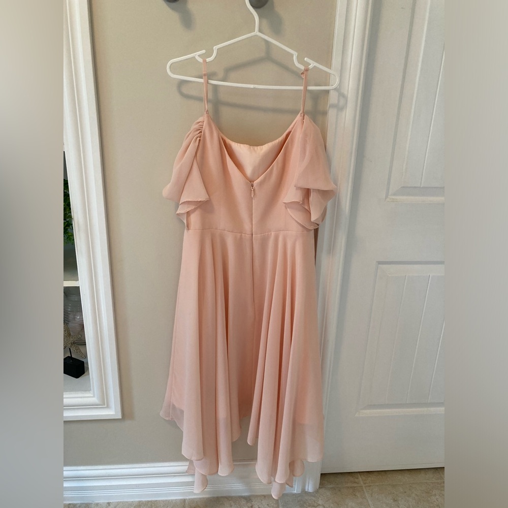 JJs House Peach Pink Bridesmaid Dress - Picture 6 of 7